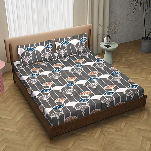 Solimo Dreamtime Oasis double bedsheet set with two pillow covers