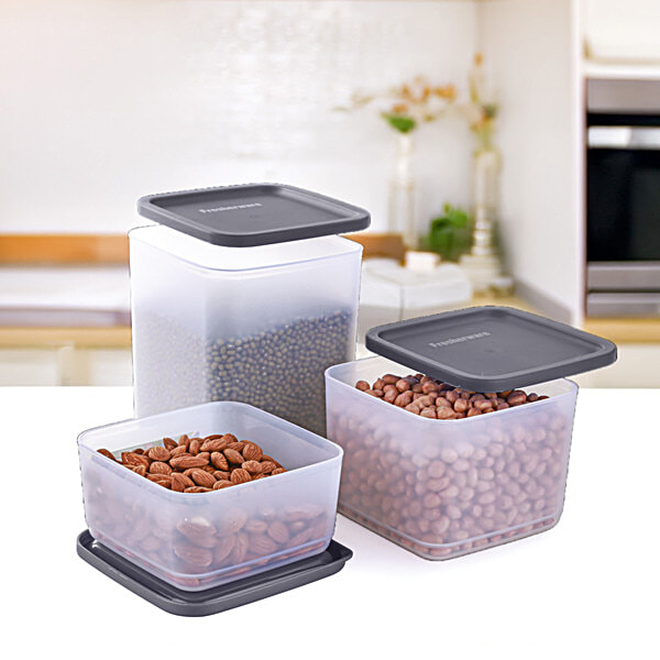 Buy Joyo Fresherware Square Containers - Grey Online at Best Price
