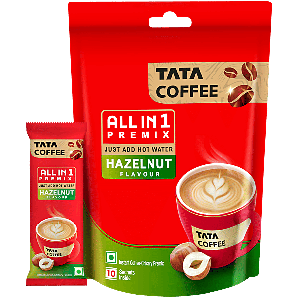 Buy Tata Coffee Hazelnut Flavour All In 1 Instant Coffee-Chicory