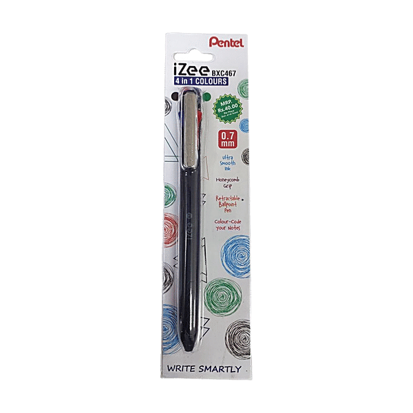 Buy Pentel I Zee BXC467 Retractable Ballpoint Black Barrel Pen