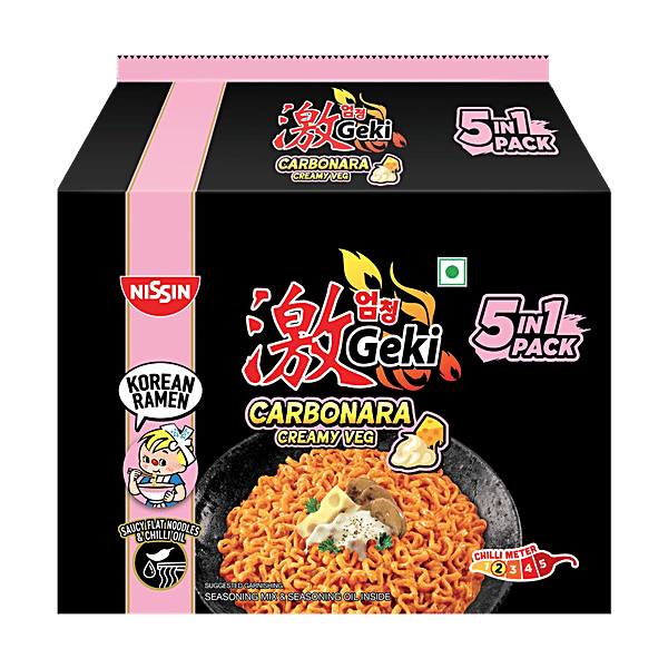 KYOUKO　350g Buy Nissin Geki Carbonara Creamy Veg 5 In 1 Korean Ramen Online at