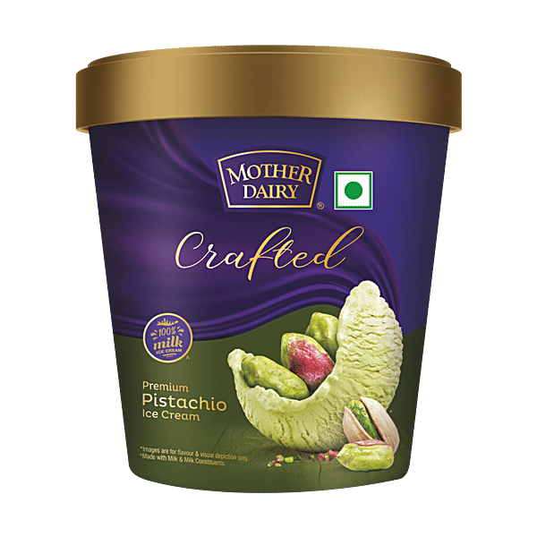 Buy Mother Dairy Crafted Premium Pistachio Ice cream Online at