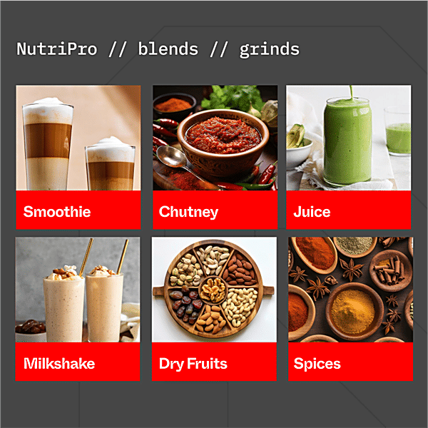 Nutripro Nutri Blender 500W Silver & Black - Image 3