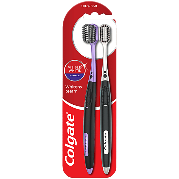 COLGATE VISIBLE WHITE WHITENS TEETH TOOTH BRUSH