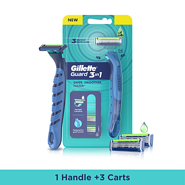 Gillette Guard 3 In 1 Shaving Razor + 2 Cartridges 1 Pieces - Image 10