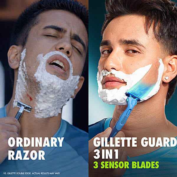 Gillette Guard 3 In 1 Shaving Razor + 2 Cartridges 1 Pieces - Image 5