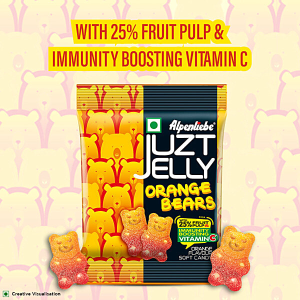 Buy Alpenliebe Juzt Jelly - Orange Flavour Bears Online at Best