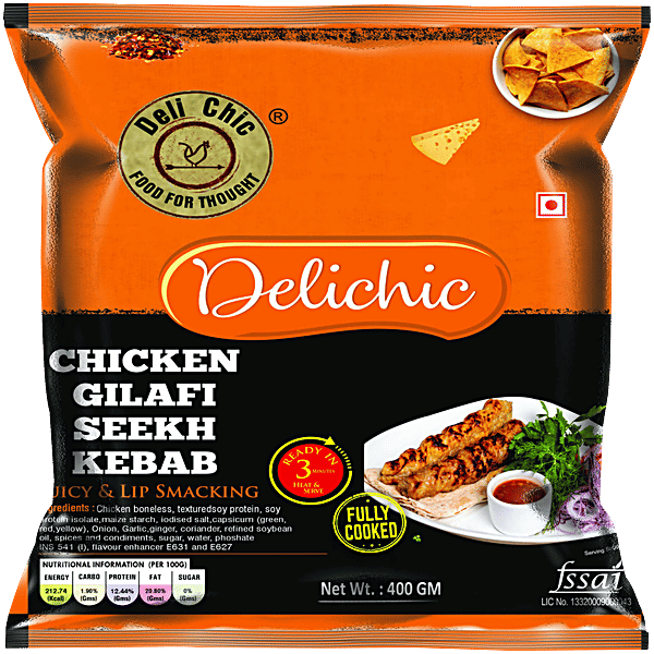 Deli Chic Chicken Gilafi Seekh Kebab, 400 g