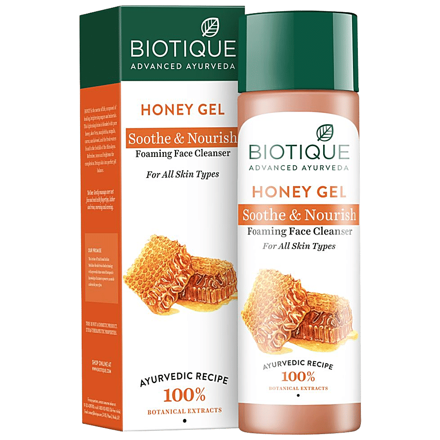 BIOTIQUE Soothe & Nourishing Foaming Face Wash - Honey Gel, For All Skin Type - Dairy Breakfast on OZO Mart