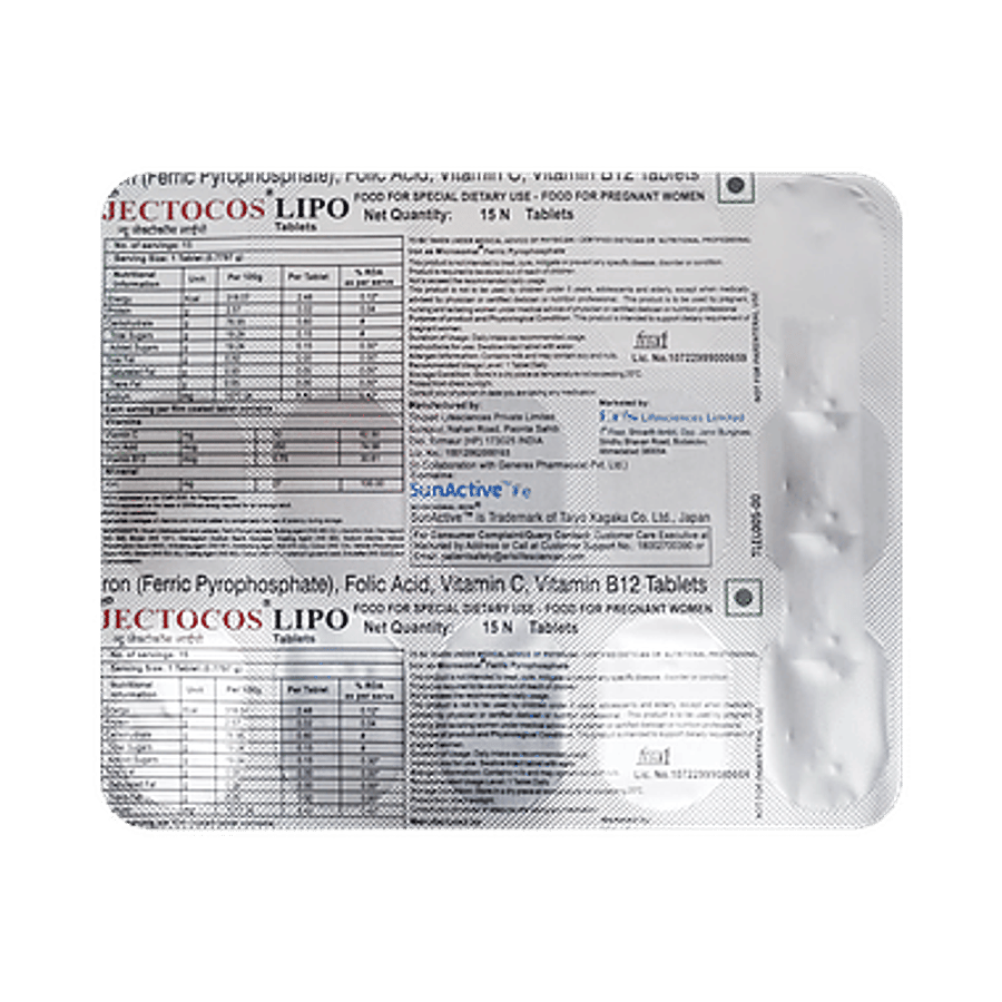 Buy Jectocos Lipo Jectocos Lipo Tablet Online at Best Price of Rs 280