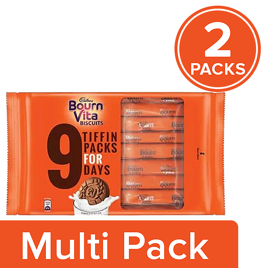 Cadbury Bournvita Biscuits - Tiffin Pack, 250 g (With 9 Flow Packs) - Health & Protein Drinks on OZO Mart