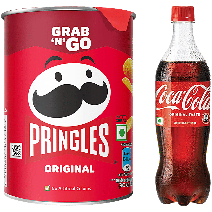 Buy bb Combo Pringles Original Potato Crisps, 40 g + Coca Cola Soft Drink,  750 ml Online at Best Price of Rs 76