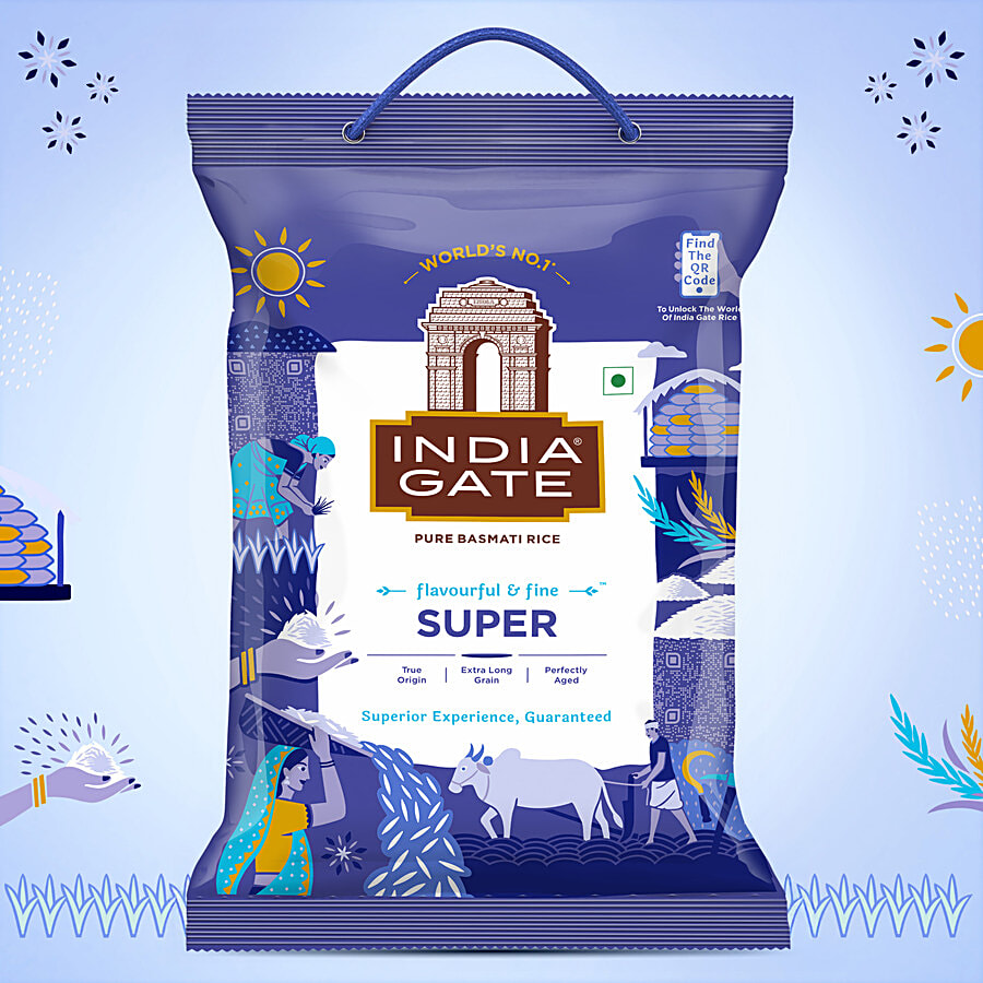 Buy India Gate Basmati Rice Super 5 Kg Bag Online At Best Price of