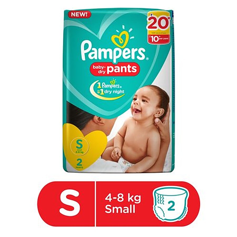 Pampers  Baby-Dry Diaper Pants - S, 4-8 kg - Diapers & Baby Hygiene on OZO Mart