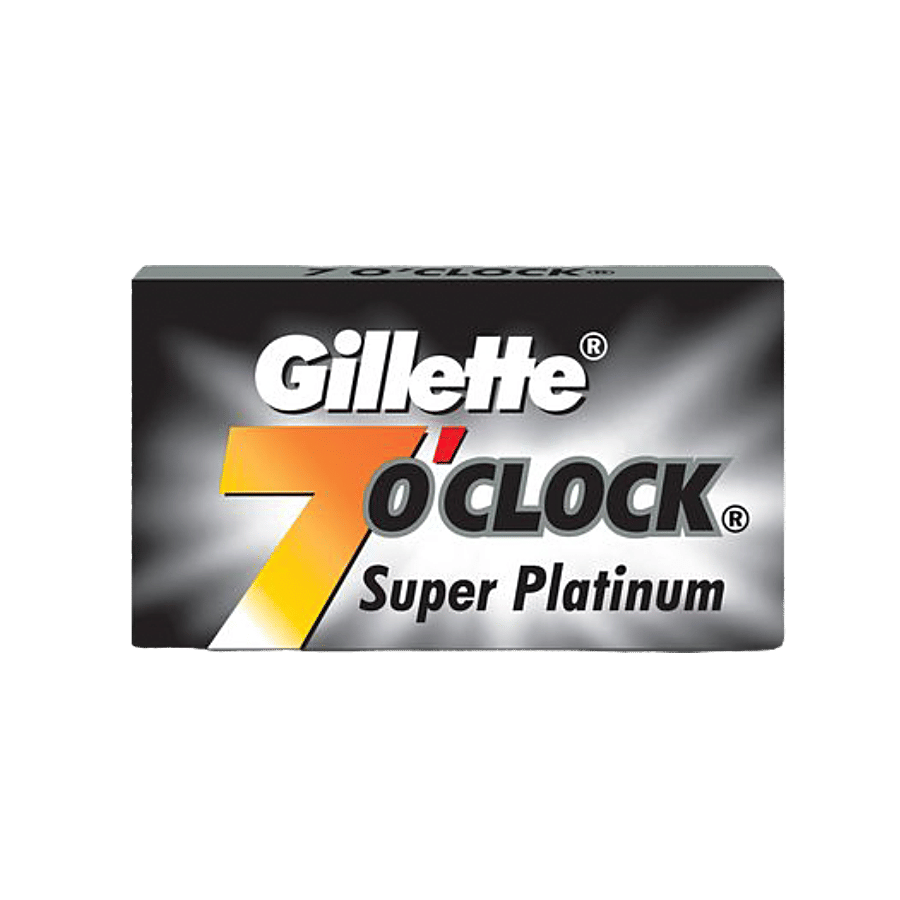 Gillette 7'O Clock - Super Platinum Blades - Men’s Grooming on OZO Mart