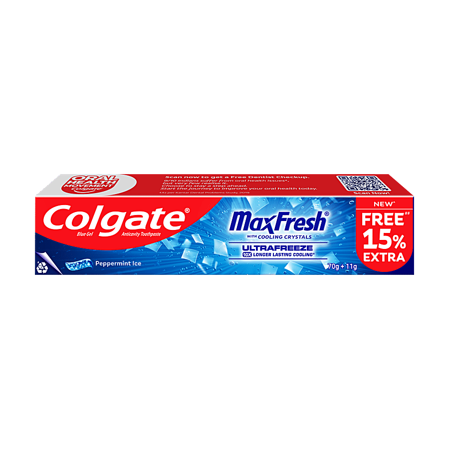 Colgate MaxFresh Toothpaste - Peppermint Ice - Oral Care on OZO Mart