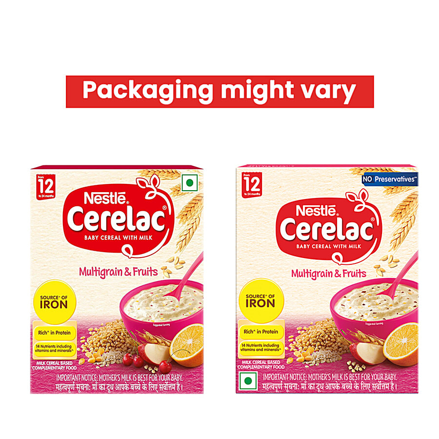 Cerelac Multigrain & Fruits Baby Cereal With Milk - From 12 To 24 Months - Baby Cereals on OZO Mart