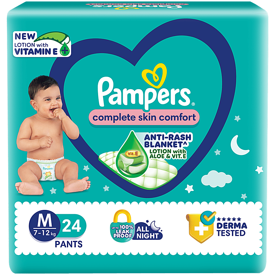 Pampers  Complete Skin Comfort Diaper Pants - M, 7-12 kg - Diapers & Baby Hygiene on OZO Mart