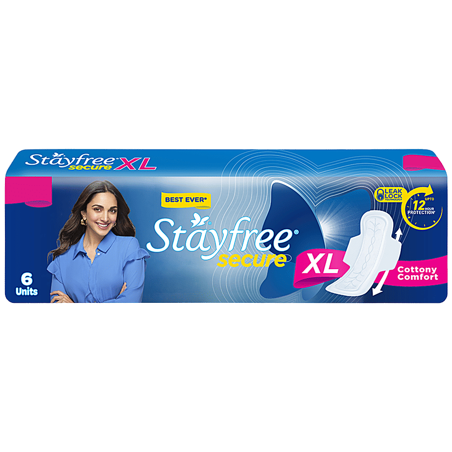 Sanitary Pads - Secure Xl Cottony Soft, with Wings - Feminine Hygiene on OZO Mart