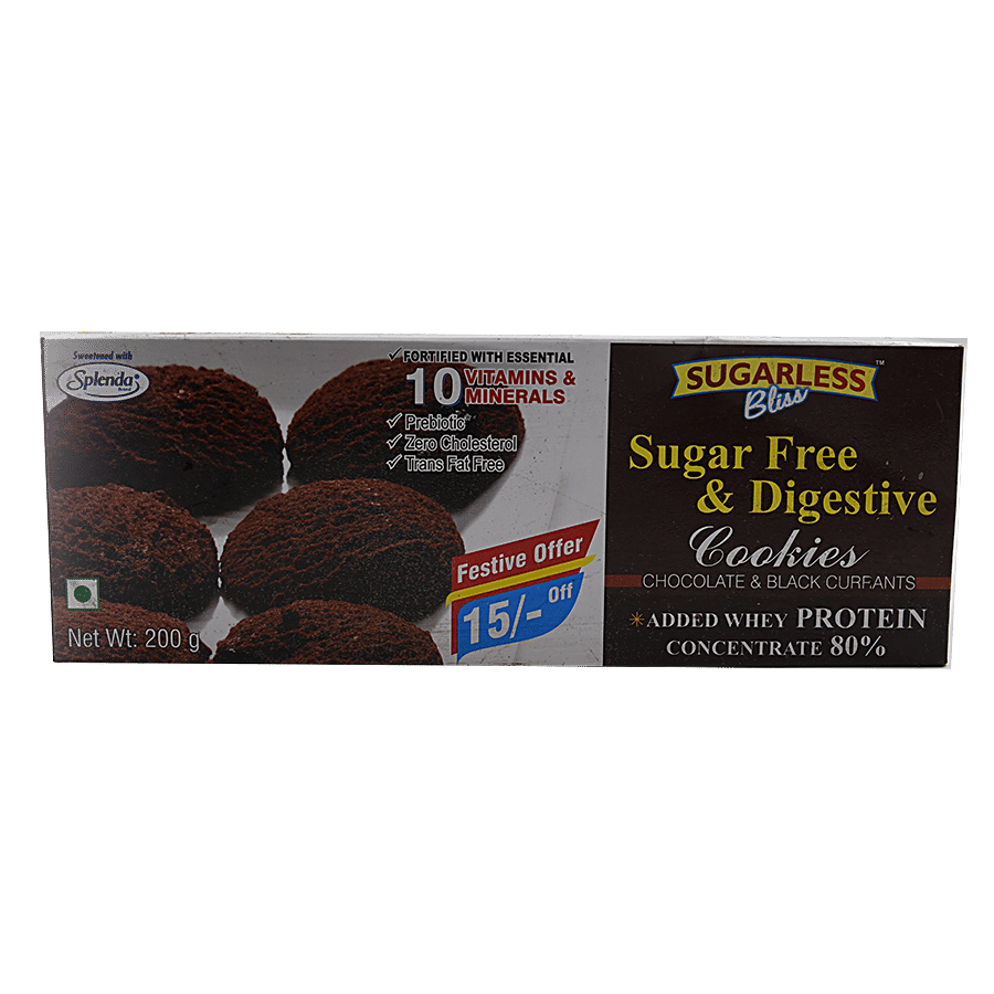 Buy Sugarless Bliss Sugar Free Digestive Cookies Chocolate