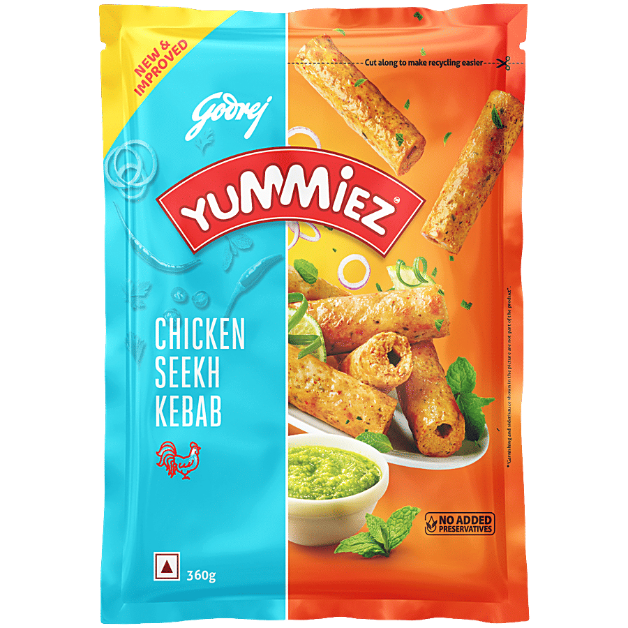 Buy Yummiez Afhgani Seekh Kabab - Chicken 250 gm Pouch Online at