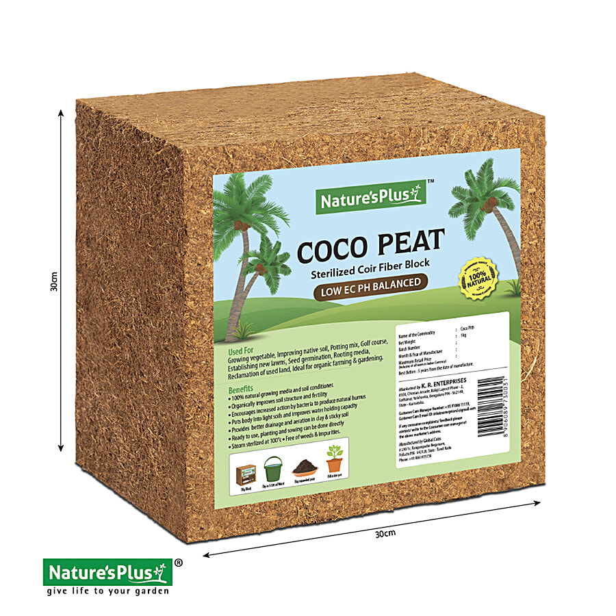 Buy Natures Plus Coco Peat Block 1 Kg Online At Best Price of Rs