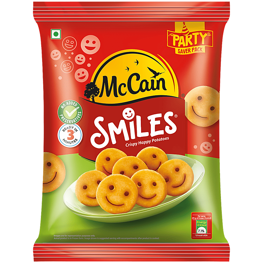 McCain Smiles Crispy Happy Potatoes Snacks - Frozen Snacks on OZO Mart