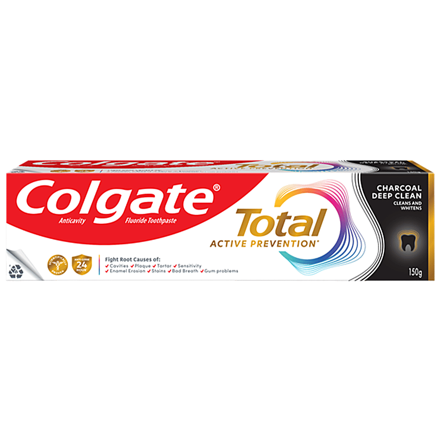 Colgate Total Charcoal Deep Clean Antibacterial Toothpaste, 150 g