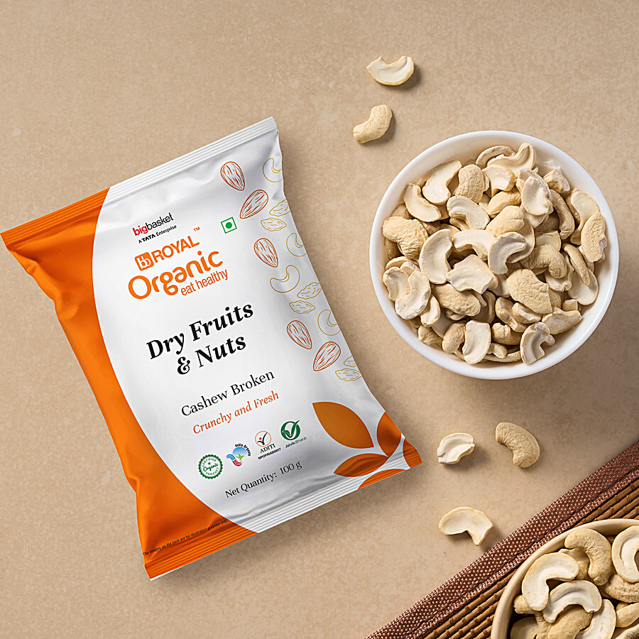 Buy BB Royal Organic Cashew Broken 100 Gm Online At Best Price of