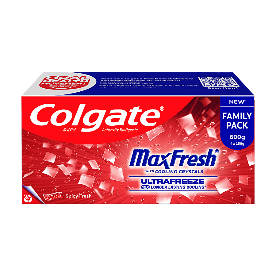 Colgate MaxFresh Toothpaste - Spicy Fresh Red Gel With Menthol For Super Fresh Breath - Oral Care on OZO Mart