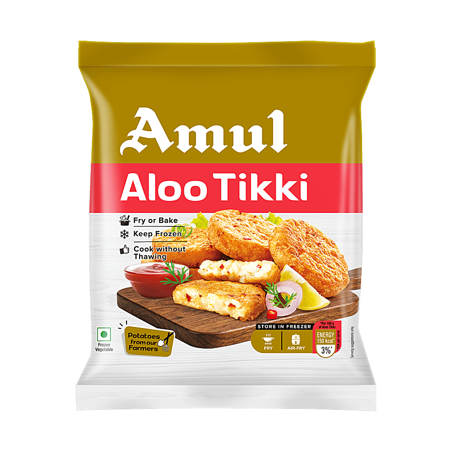 Amul Happy Treats Aloo Tikki - Frozen Snacks on OZO Mart