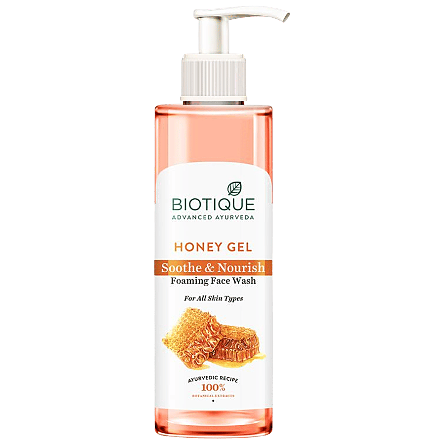 BIOTIQUE Soothe & Nourishing Foaming Face Wash - Honey Gel, For All Skin Type - Dairy Breakfast on OZO Mart