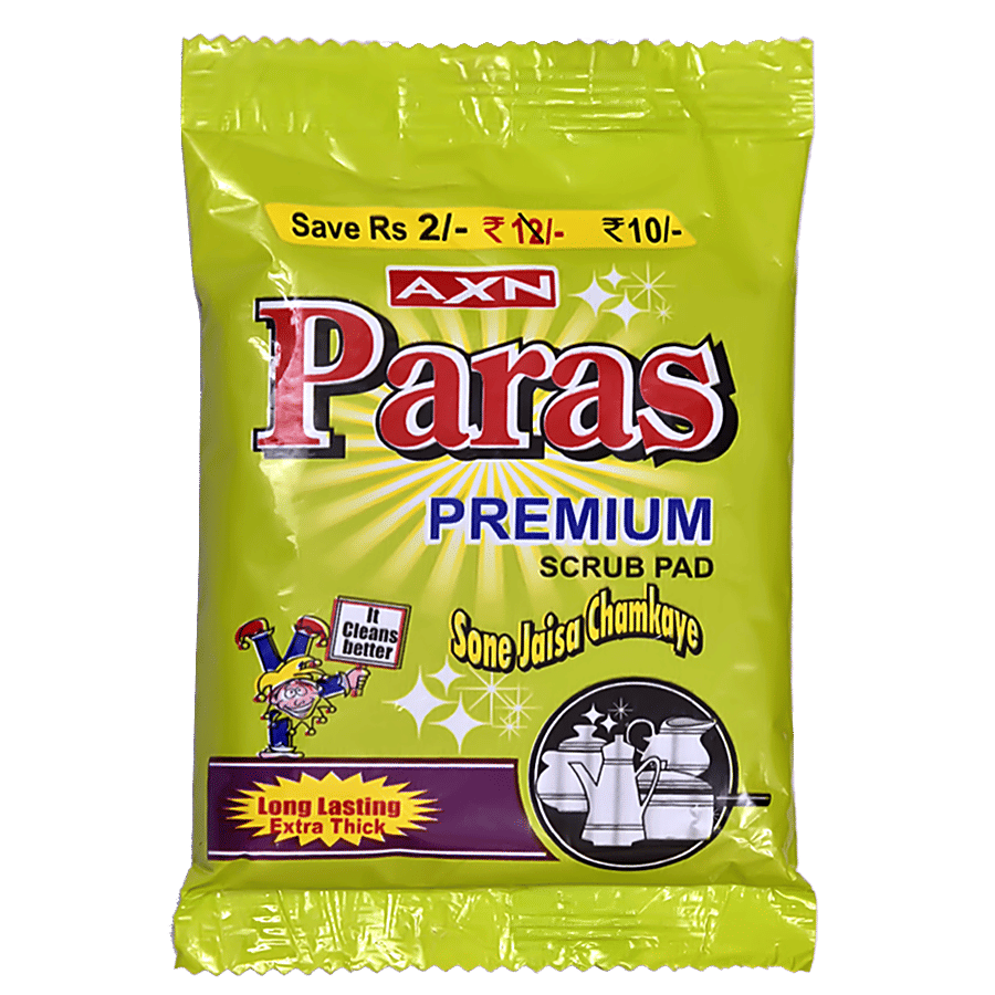 AXN Paras Premium Scrub Pad, 75 x 75 mm - Feminine Hygiene on OZO Mart