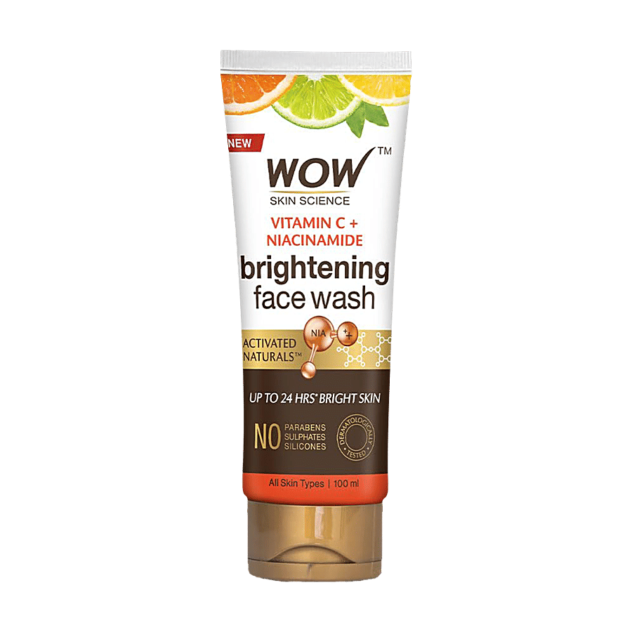 Wow Skin Science Brightening Vitamin C Face Wash - Fade Age Spots, Reduce Fine Lines - Skin Care on OZO Mart