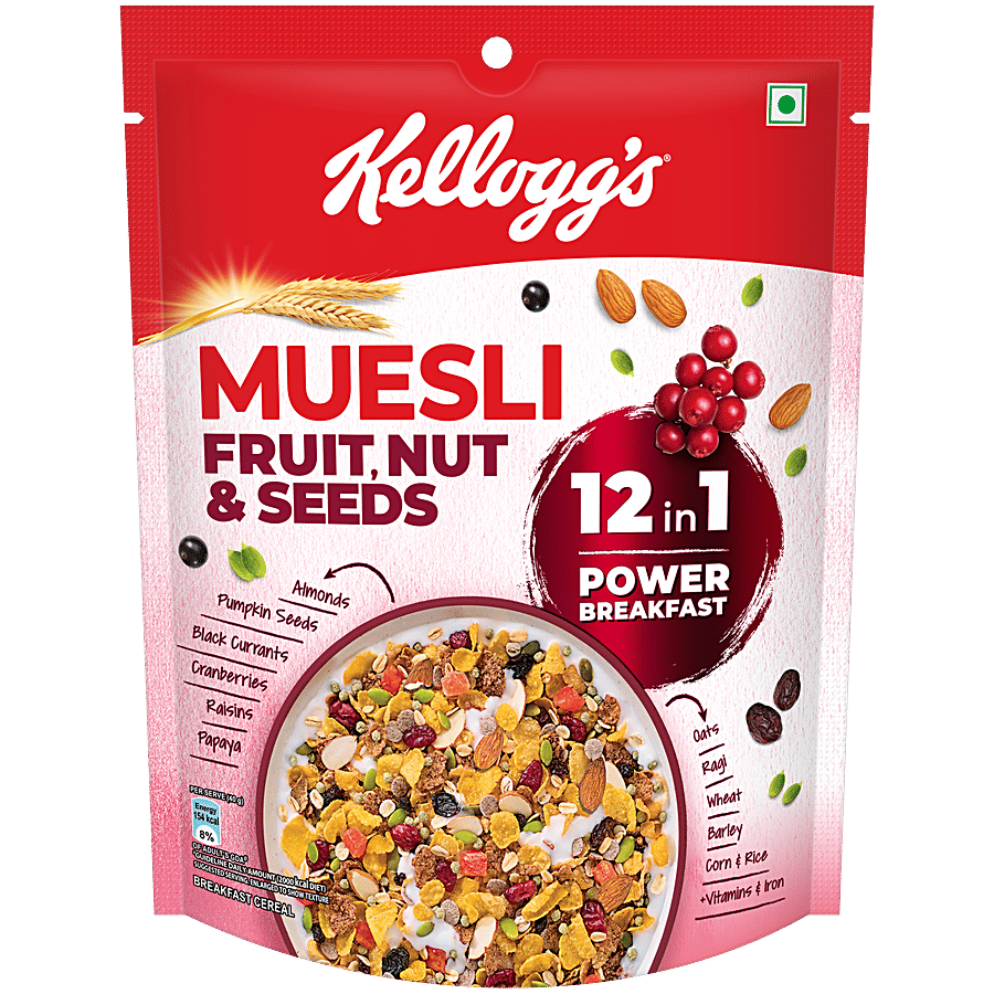 Kellogg's Fruit, Nut & Seeds Muesli 12 In 1 Power Breakfast - Breakfast Cereals on OZO Mart