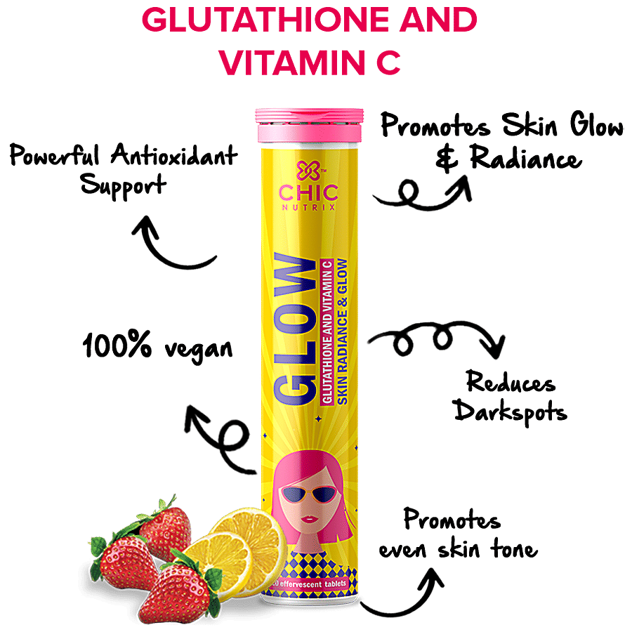 Buy Chicnutrix Glow Glutathione & Vitamin Effervescent Tablets Online at Best Price of Rs 1800