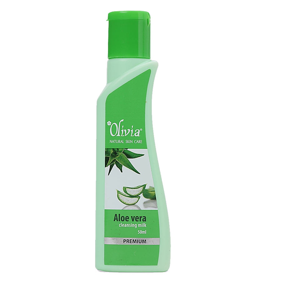 Olivia Natural Skin Care Aloe Vera Cleansing Milk - Premium Refreshing Leaves - Dairy Breakfast on OZO Mart