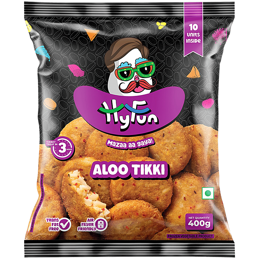 HyFun Aloo Tikki - Real Desi Taste (Frozen) - Frozen Snacks on OZO Mart