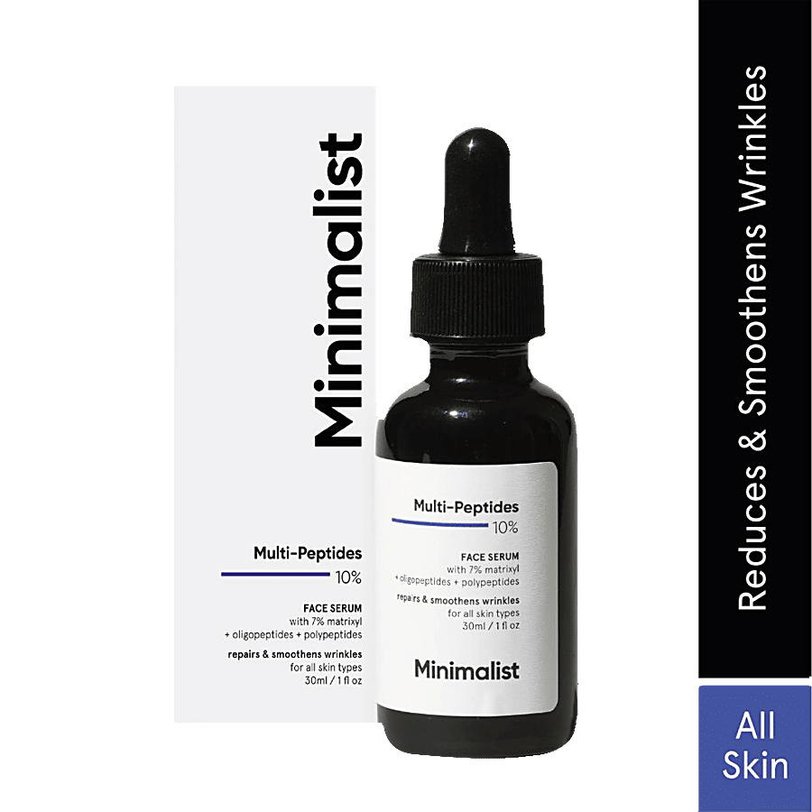 Minimalist Multi Peptide Night Serum - Boosts Collagen, With 7% Matrixyl 3000 & 3% Bio-Placenta - Detergents on OZO Mart