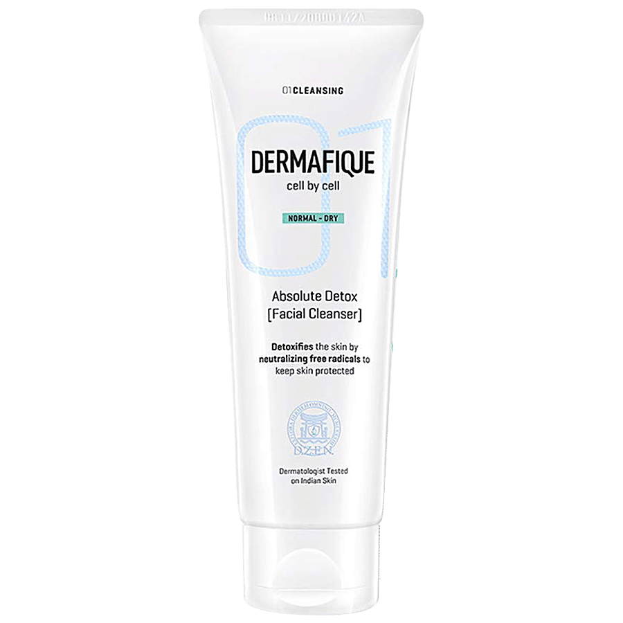 Dermafique Absolute Detox - Facial Cleanser, For Normal To Dry Skin, Dermatologist Tested, Soap Free - Skin Care on OZO Mart