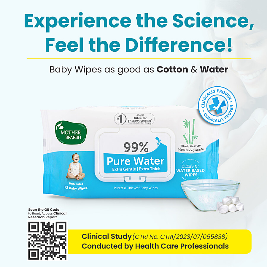 Buy Mother Sparsh 99% Pure Water Baby Wipes Extra Gentle, Extra