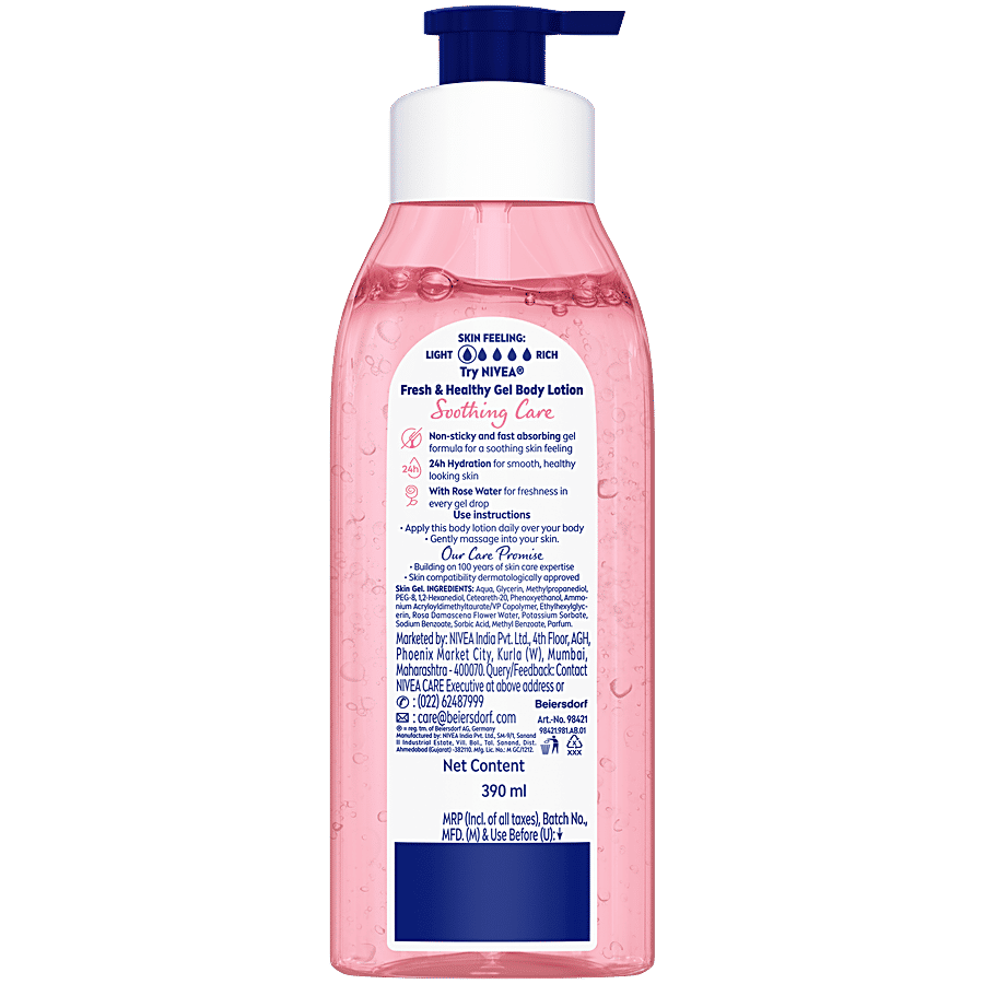 Buy Nivea Rose Water Gel Body Lotion Online at Best Price of Rs
