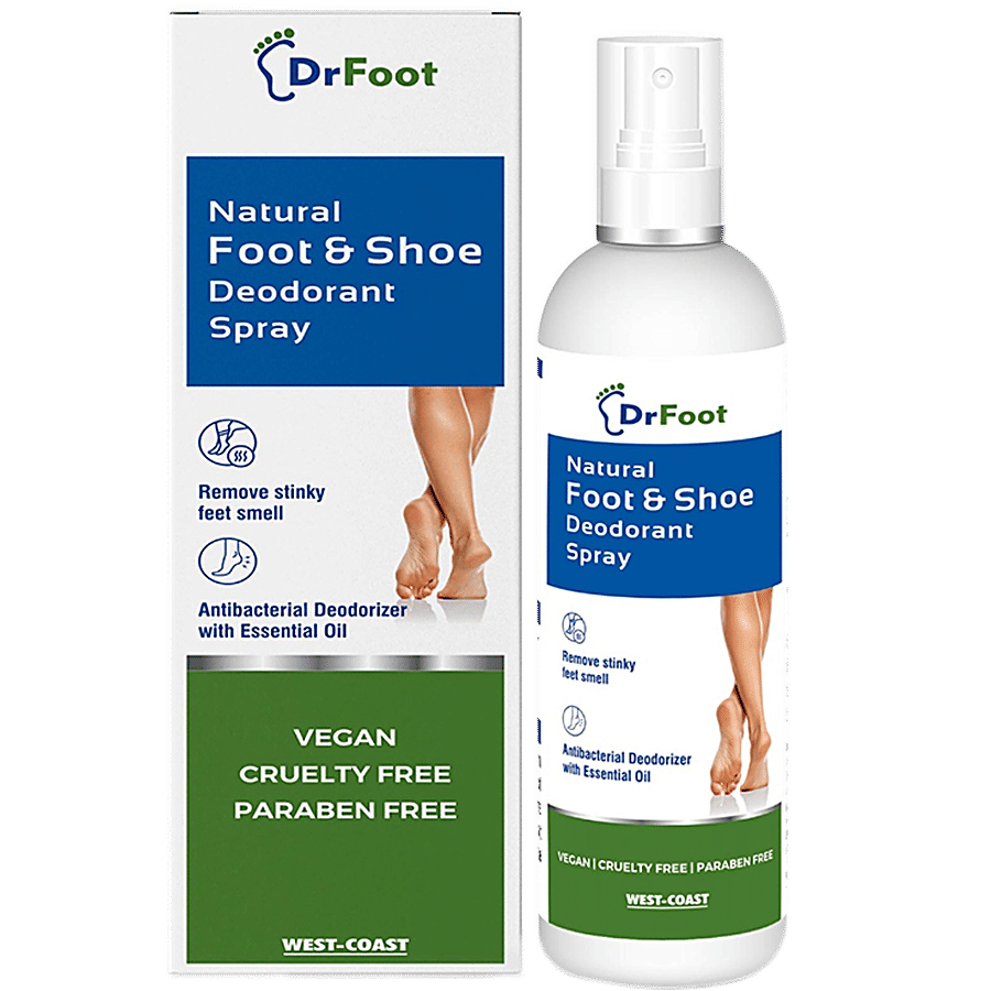 Dr Foot  Foot & Shoe Deodorant Spray - Essential Oils & Enzymes, Kill Foot Odour, Shoe Odour Eliminator, Foot Care, Smelly Feet Spray & Dry Skin - Deodorants & Perfumes on OZO Mart