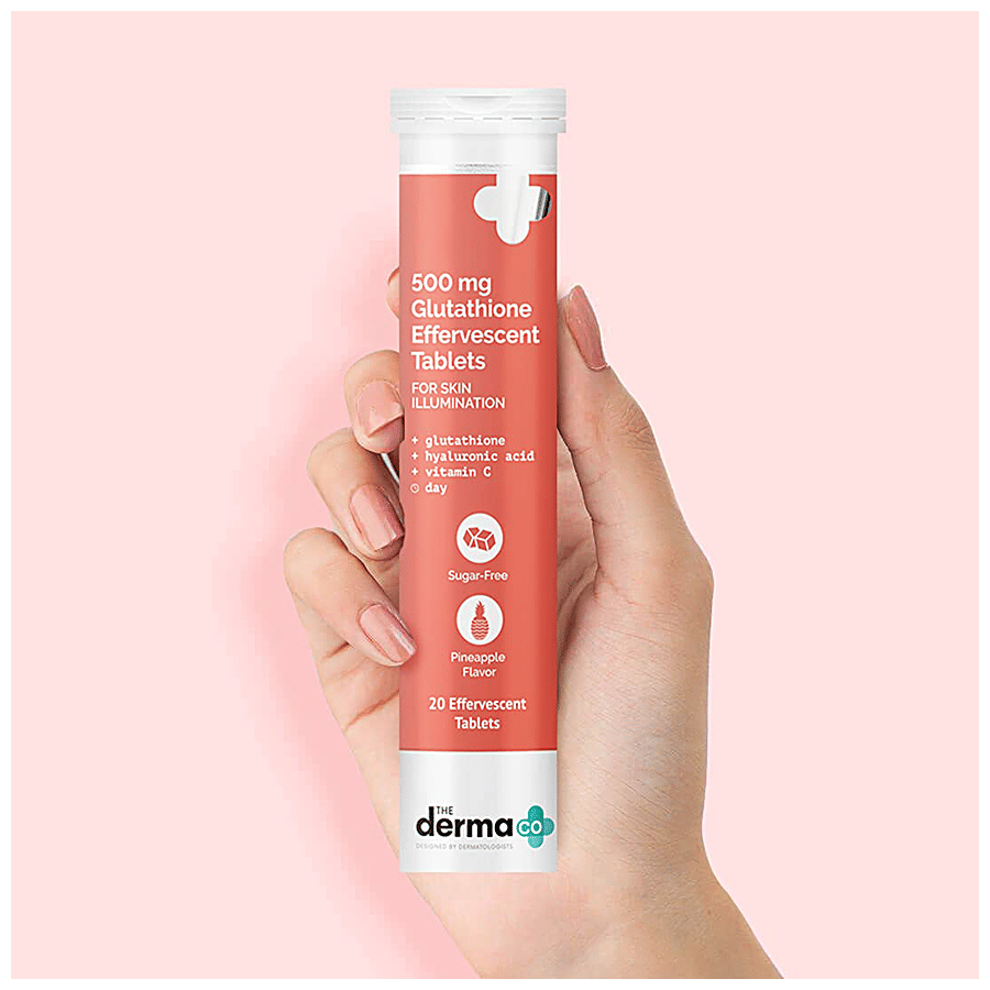the derma co glutathione tablets Buy 500 Mg Effervescent - With Hyaluronic Acid & Vitamin C, For Skin Illumination Online at Best Price of Rs null VT Retinol Collagen Pink Micro Bubble Serum SIZE:PACK OF 10 { 50 MG } Eelhoe lazy cream, Beauty