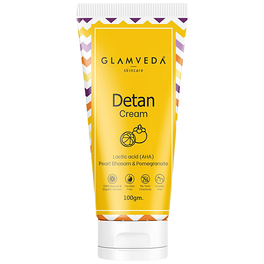 Glamveda Detan Face Cream - Provides Glow - Dairy Breakfast on OZO Mart