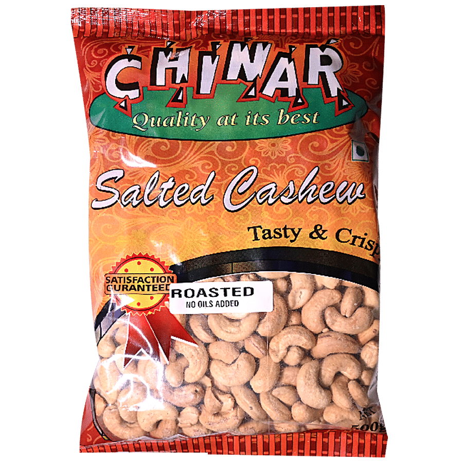Chinar Salted Cashew - Roasted, No Added Oil, Tasty & Crispy - Dry Fruits, Nuts & Seeds on OZO Mart