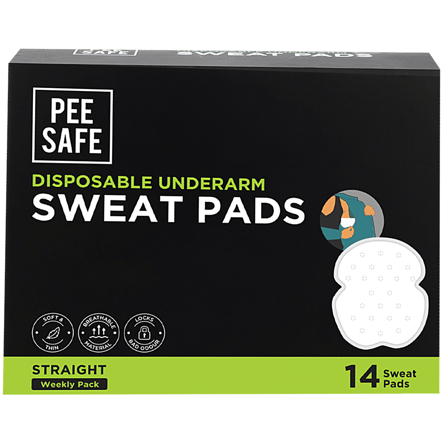 Pee Safe Disposable Underarm Sweat Pads - Straight - Feminine Hygiene on OZO Mart