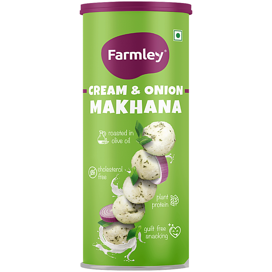 Farmley Cream & Onion Roasted Makhana - Dry Fruits, Nuts & Seeds on OZO Mart