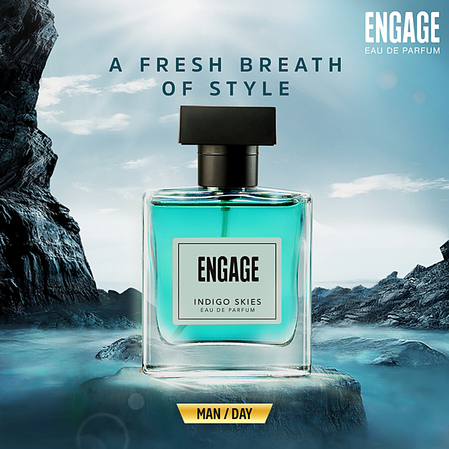 Bottle Engage Liquid Perfume Engage Indigo Skies Eau De Parfum For