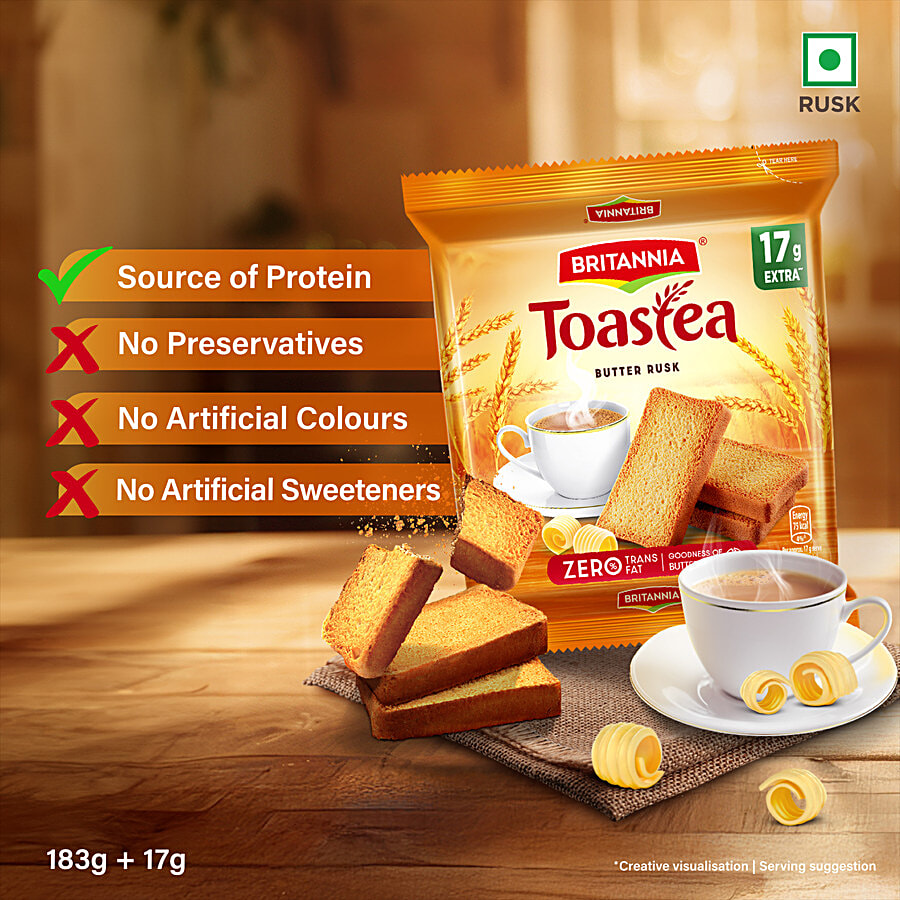 Buy Britannia Toastea Butter Rusk Online at Best Price of Rs 32.2